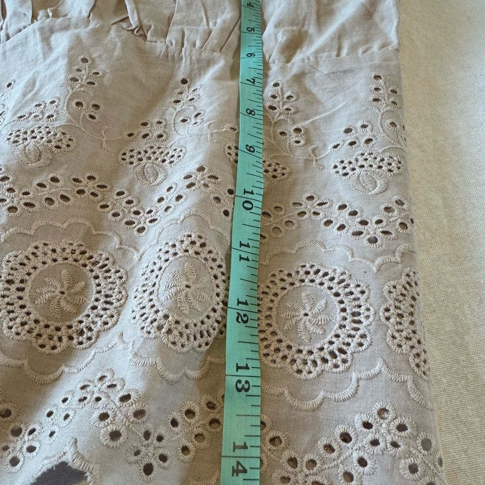 URBAN ROMANTICS WOMEN LARGE Elegant Eyelet TANK/Camisole %100 cotton BOHO‎ INDIE - Picture 3 of 6
